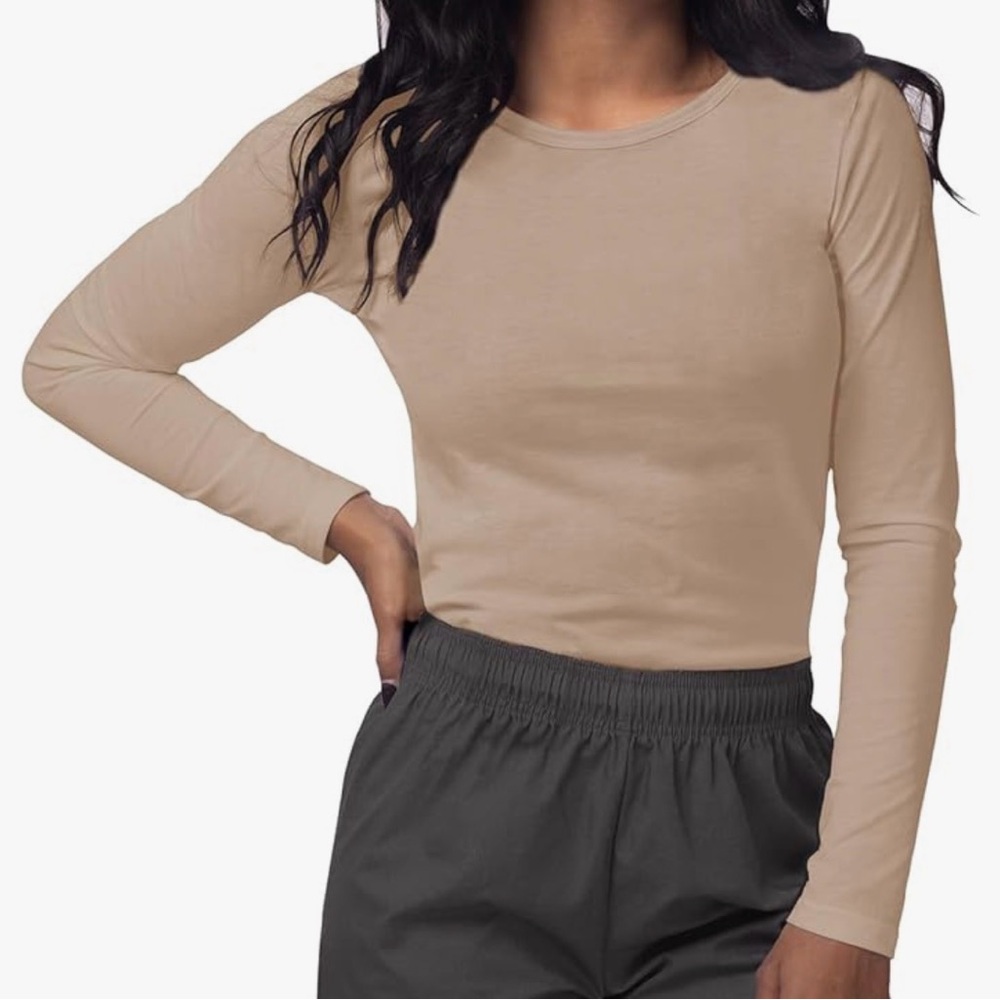 long sleeve tan shirt